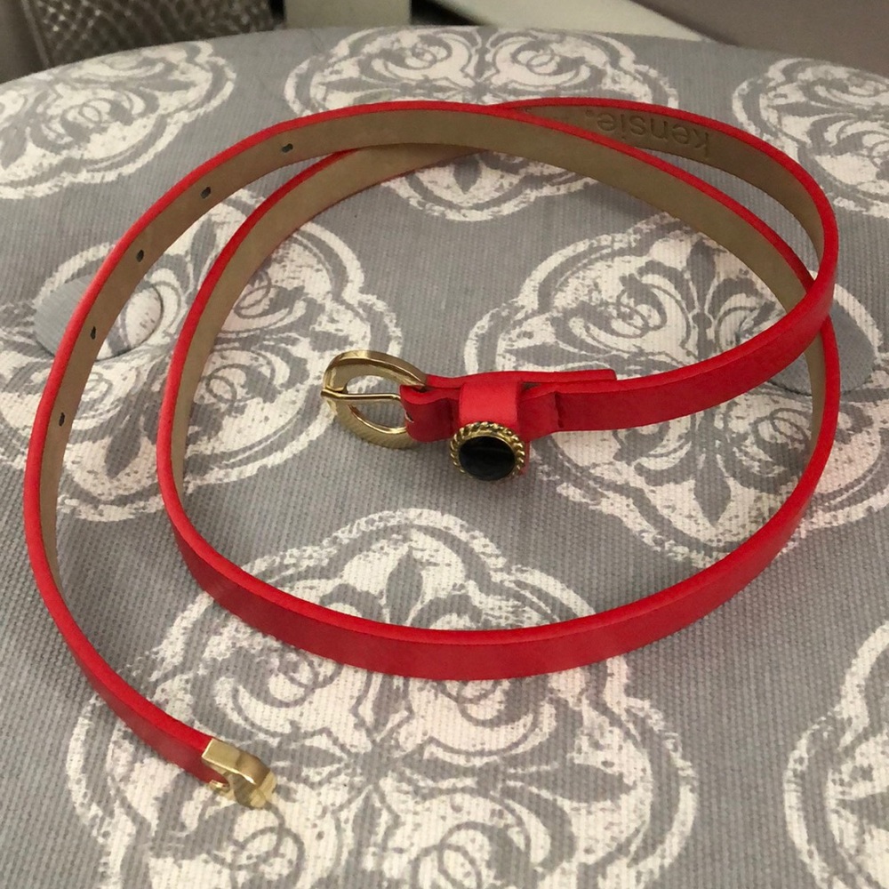 Kensie | Red Skinny Belt